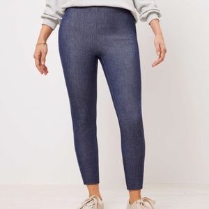 NWT Loft Curvy High Waist Monica Side Zip Skinny Pants Blue Fitted Size 4